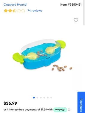 Outward Hound Blue and Lime Interactive Treat Toy